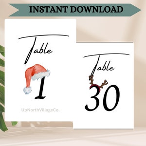 INSTANT DOWNLOAD - Party Table Numbers Printable Numbers 1-30 Included ...