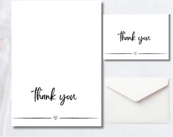 Thank You Card, Foldable | Digital Download and Template