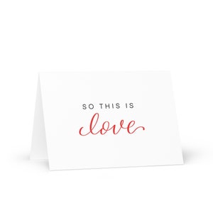 Kaart Valentijnsdagkaart Verjaardagskaart Romantische kaart Dus dit is liefdeskaart Ik hou van je kaart Klassieke Valentijnsdagkaart Elegante Valentijnsdag