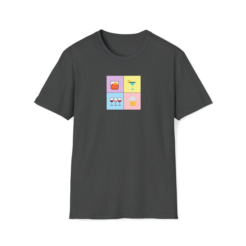 WINE TSHIRT | Premium Tshirt | Party Tee Shirt | Wine Lovers Gift | Beautiful Soft Cotton Unisex Fun Casual Nightout Comfortable Tshirt Dark Heather