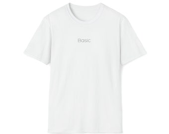 BASIC UNISEX TSHIRT | Everyday Minimal Tee | Essential Cotton Tee | Casual Basic Tshirt | Basic Word Printed Minimal Timeless Tshirt