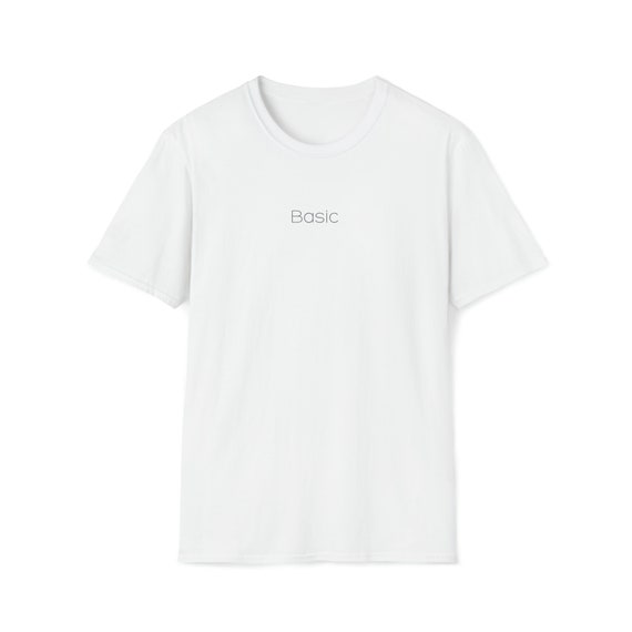 BASIC UNISEX TSHIRT | Everyday Minimal Tee | Essential Cotton Tee | Casual Basic Tshirt | Basic Word Printed Minimal Timeless Tshirt