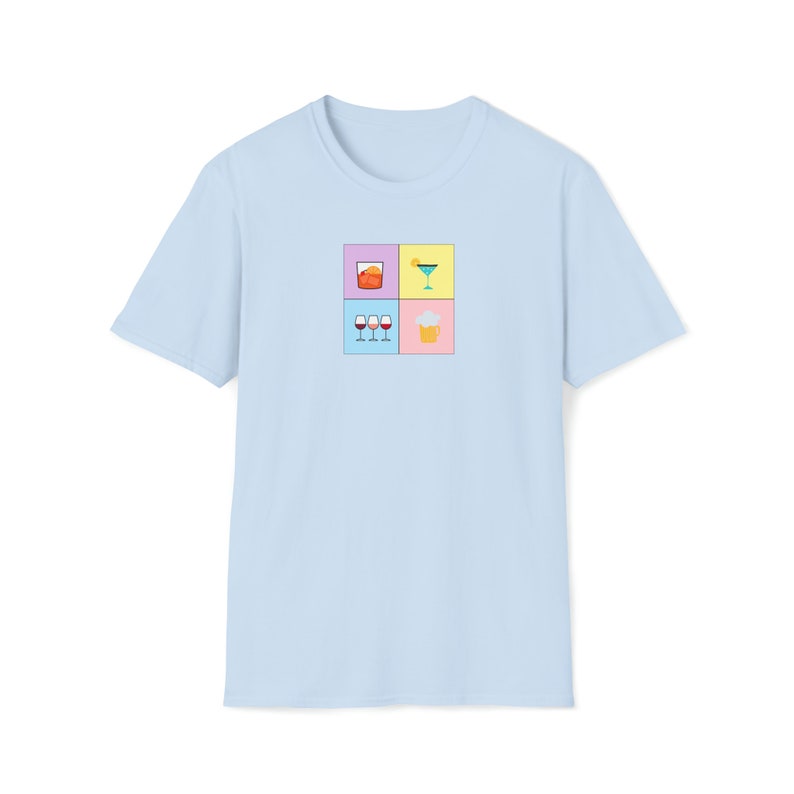 WINE TSHIRT | Premium Tshirt | Party Tee Shirt | Wine Lovers Gift | Beautiful Soft Cotton Unisex Fun Casual Nightout Comfortable Tshirt Light Blue