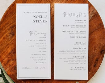 Wedding Program Template Download Wedding Program Printable Wedding Program Template DIY Wedding Program DIY Wedding Program - Noel