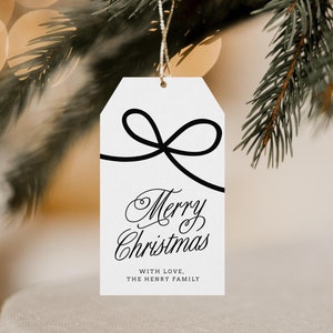 Schleife Weihnachten Geschenkanhänger Schleife Urlaub Tag Printable Schleife Weihnachten Tag Urlaub Gefallen Tag Schleife Urlaub Geschenkanhänger