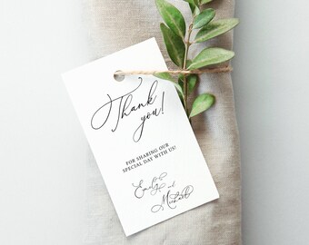 Wedding Favor Tags Thank You Tag DIY Wedding Tag Printable Wedding Tag wedding Thank You Tag Favor Tag Printable - Emily