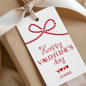 Printable Happy Valentine&#39;s Day Tag, Valentine Template Valentine Favor Tag DIY Valentine Gift Tag Instant Download Valentine Gift Tag