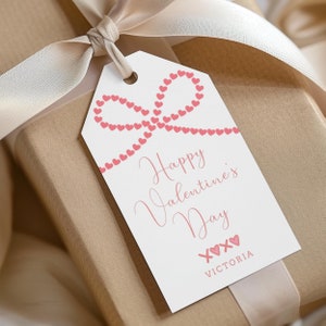 Printable Happy Valentine&#39;s Day Tag, Valentine Template Valentine Favor Tag DIY Valentine Gift Tag Instant Download Valentine Gift Tag