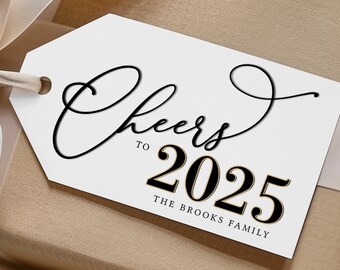 Printable New Year Favor Tags  Cheers to 2025 Party Tags Instant Download Editable NYE Decorations Favor Tag for New Year’s