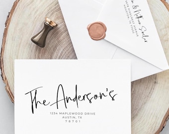 Modern Wedding Envelopes, A7 Envelope Addressing Template, Wedding Envelope Address Template, Printable Envelope Address 7.25x5.25