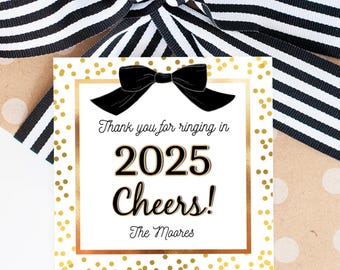 Printable New Year Favor Tags  Cheers to 2025 Party Tags Instant Download Editable NYE Decorations Favor Tag for New Year’s