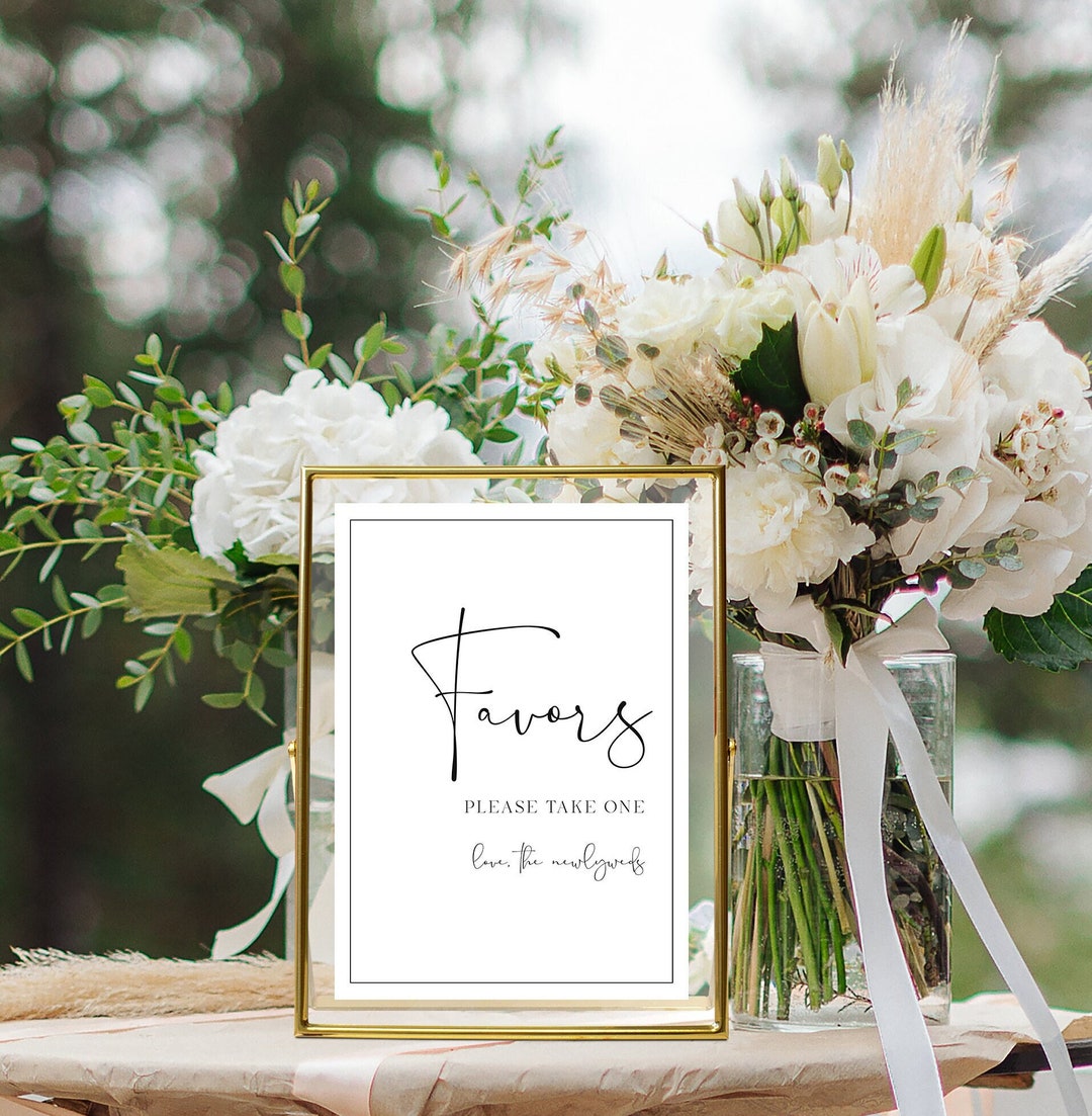 Wedding Favor Sign Wedding Sign Template Wedding Reception Sign DIY ...