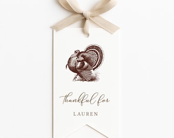 Thanksgiving Name Tags, Pendant Name Cards, Turkey Name Cards, DIY Name Cards, Printable Name Cards, Thanksgiving Name Card Printable