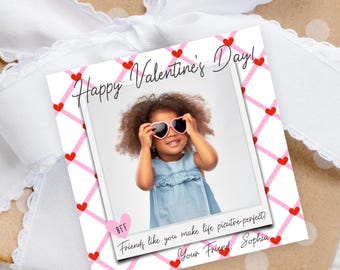 Printable Valentine Photo Tag, Photo Valentine Card, Valentine Photo Tag, Sweet Treat Tag, Valentine’s Day Photo Tag, Valentine Photo Card