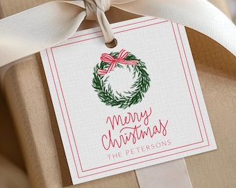 Christmas Gift Tags DIY Holiday Tag Printable Christmas Tag Holiday Favor Tag  Grandmillennial Tag Holiday Gift Label