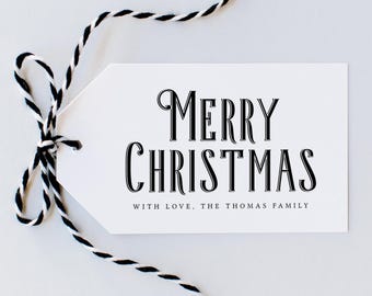 Christmas Gift Tags, DIY Holiday Tag Printable, Christmas Tag, Holiday Favor Tag, Holiday Gift Label, Merry Christmas Tag
