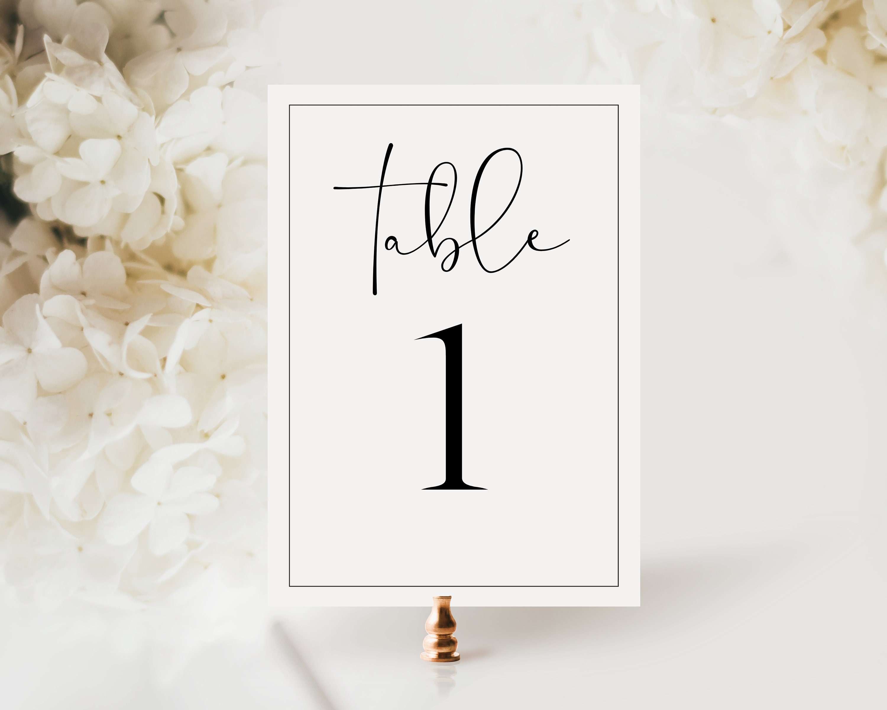 Wedding Table Numbers Template DIY Table Numbers Digital Download ...