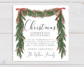 Christmas Simmer Pot Tag, Holiday Simmering Potpourri Tag, Simmer Potpourri Printable, Tag Editable, Stovetop Potpourri Tag, Potpourri Label