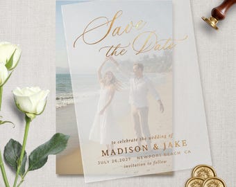 Save the Date Vellum Overlays | Printed Vellum Inserts | Transparent Wedding Stationery | Minimalist Save the Dates | DIY Wedding Vellum