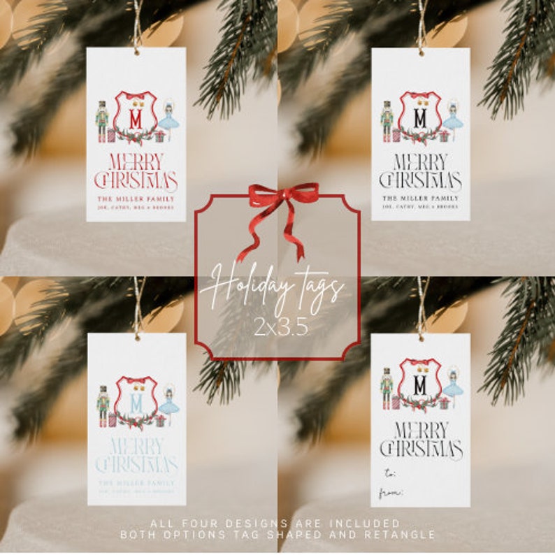 Printable Nutcracker Christmas Gift Tag Nutcracker Holiday Gift Tag ...