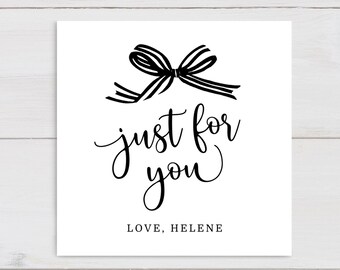 Just for You Gift Tags, Homemade Tag, Bake Goods Tag, Homemade Treats Tag, Just for You Tags,  Made with Love, Sweet Treat Tag