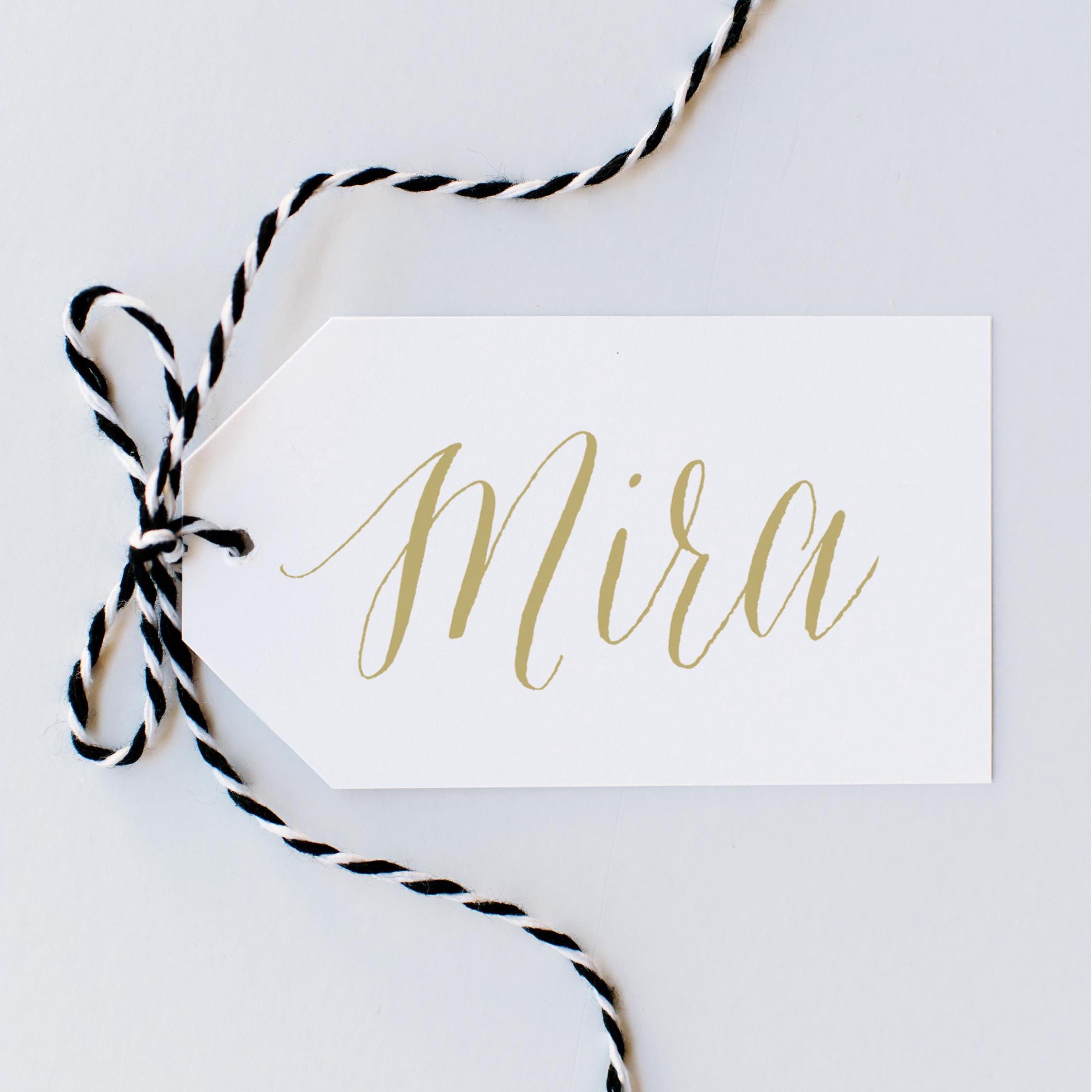 Printable Name Tags, DIY Name Card Template, Name Favor Tag ...