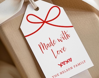Made with Love Gift Tags, Homemade Tag, Bake Goods Tag, Homemade Treats Tag, Baked with Love Tags, Baked with Love Labels, Sweet Treat Tag