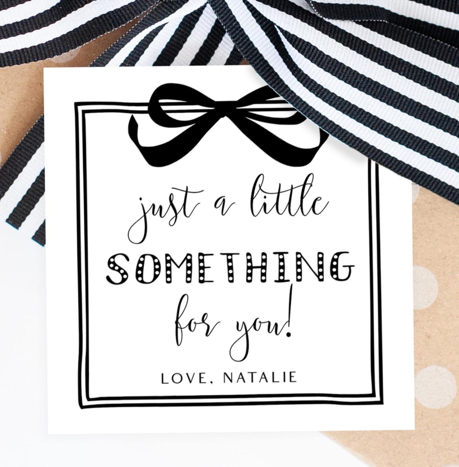 A Little Something Gift Tag Favor Tag Printable Gift Tags Editable ...