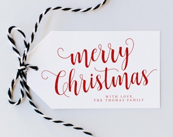 Christmas Gift Tags DIY Holiday Tag Printable Christmas Tag Holiday Favor Tag  Holiday Gift Label Merry Christmas Tag