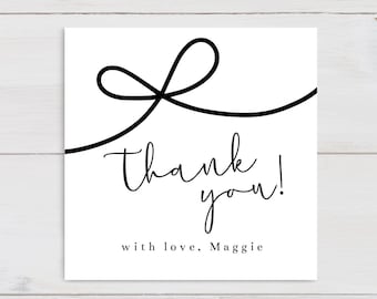 Printable Bow Thank You Tags DIY Gift & Favor Tags Printable Bow Thank You Tags DIY Gift Tags for Weddings Bridal Show Favor Tags