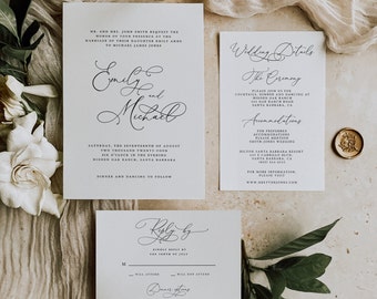 Wedding Invitation Template Download Wedding Invite Printable Wedding Invite DIY Wedding Invite Wedding Invite DIY Modern Wedding - Emily