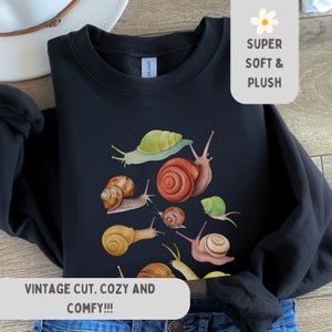 Slugs Cottagecore Sweatshirt, Snail Lover Sweater, Slug Lover Sweatshirt, Gardener Gift Idea, Vintage Watercolor Crewneck, Nature Lover Gift