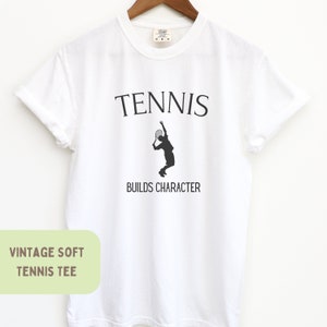 Custom Tennis Build Character Tee, Athletic Tennis Tshirt, Personalize Tennis Player Gift, Racquetball Sport Lover T-shirt, Comfort Color