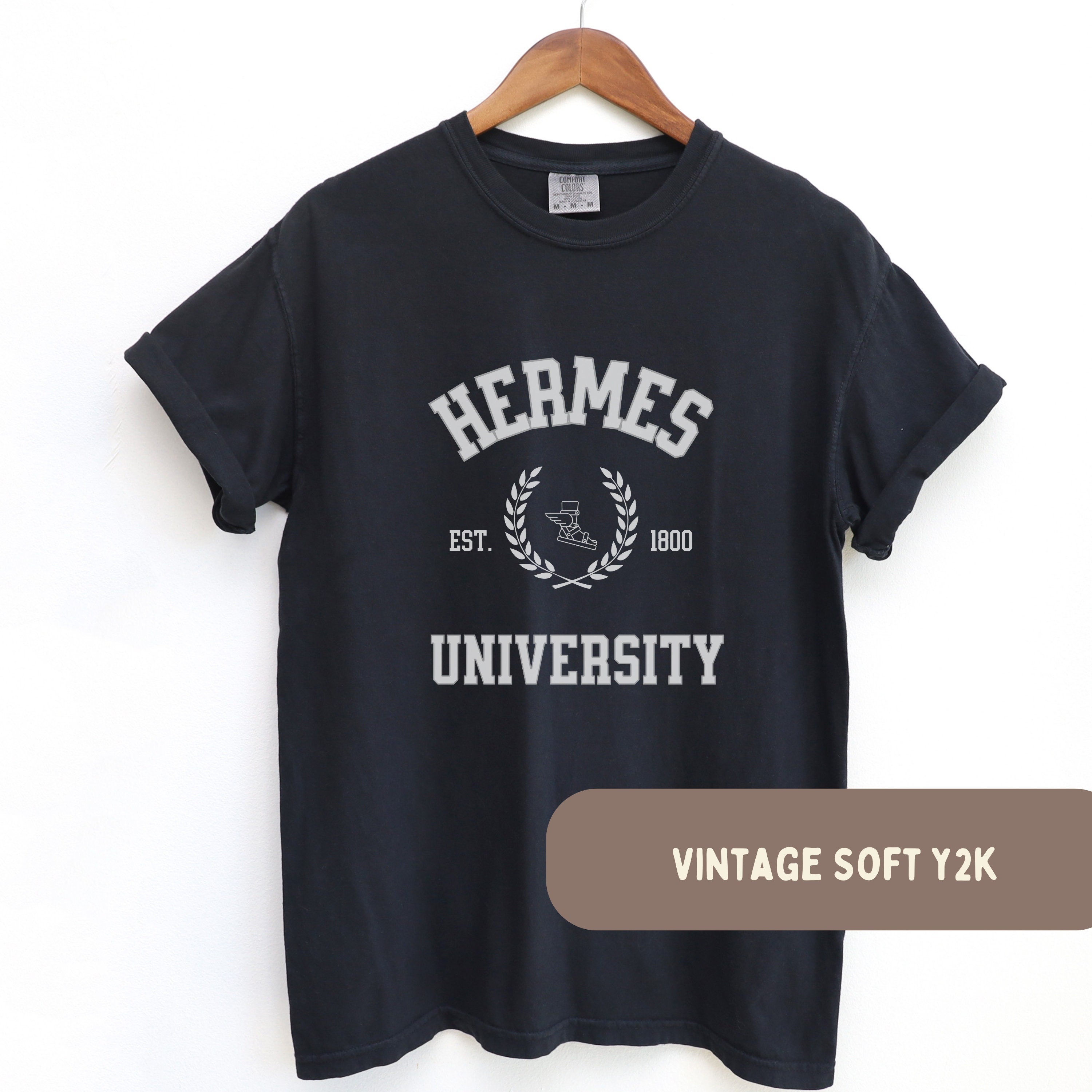 ユニセックス エルメス大学 ギリシャ神 超ソフト ヴィンテージ Tシャツ