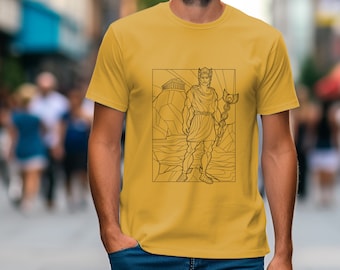Unisex Hermes Greek God Tee, Clean Chic Tshirt, Men Women Black White Tshirt, Collectors Art Gift Ideas, Holiday Christmas Birthday Present