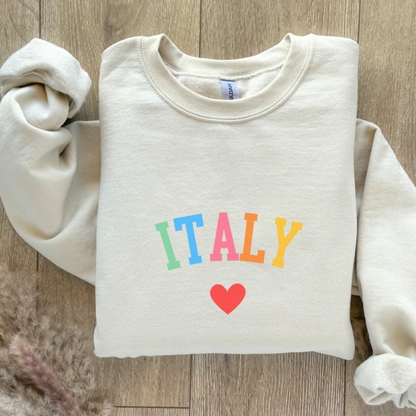 Italy Heart Love Ultra Comfy Sweatshirt, Unisex Country Of Origin Sweater, Cool Chic Top, Christmas Birthday Gift Idea, Birthplace Pride