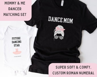 Camisa personalizada a juego de Baby Mama Star Dancer, camiseta y body divertido para bebé mamá, camiseta del grupo madre e hija, regalo del Día de la Madre