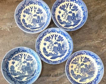 Vintage Ringtons Millennium Plate: Blue & White Castle Design