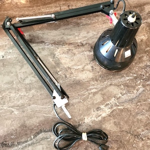 Vintage 70s Electrix MCM Articulated Swing Arm Drafting Table Lamp Light USA