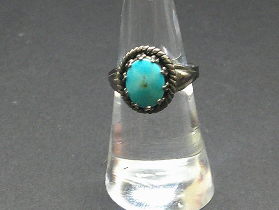 アクセサリー Vintage Mexican Jewelry Turquoise Ring Vintage Mexican Sterling Silver and Turquoise Ring SZ 7.25