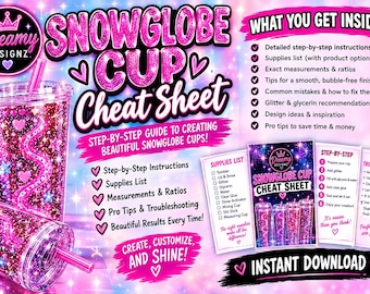Snowglobe Cup Guide | Beginner cheat sheet (Digital Download) ENGLISH