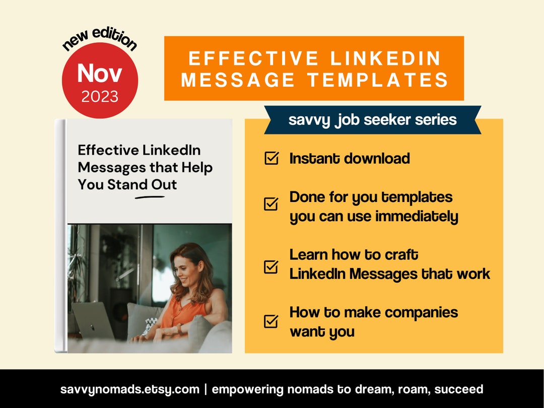 Effective Linkedin Message Template Sample & Writing Tips Etsy Effective Linkedin Message Template Sample & Writing Tips Etsy