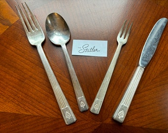 Vintage Statler Hilton Hotel silver plate flatware