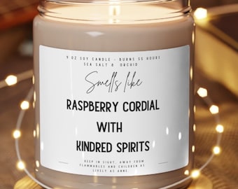 Anne of Green Gables Book Candle: Raspberry Cordial Scented Soy Candle