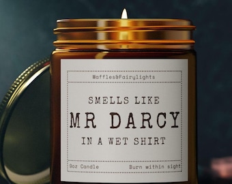 Mr Darcy Book Lover Candle, Funny Book Lover Gift, Pride and Prejudice, Jane Austen Gifts, Book Candle, Bookish Candle, Gift for Reader