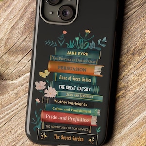 Custom Bookshelf Phone Case: Book Lover Gift