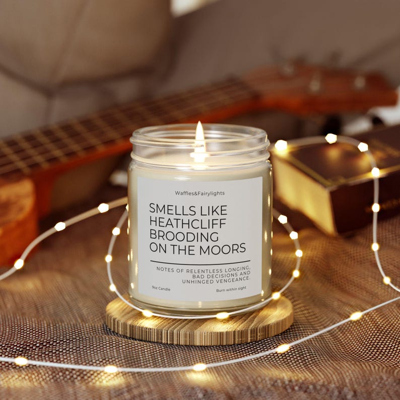Wuthering Heights Book Lover Candle, Heathcliff Scented Soy Literary Candle, Classic Literature Romance Reader Gift, Emily Bronté Fan Gift image 9