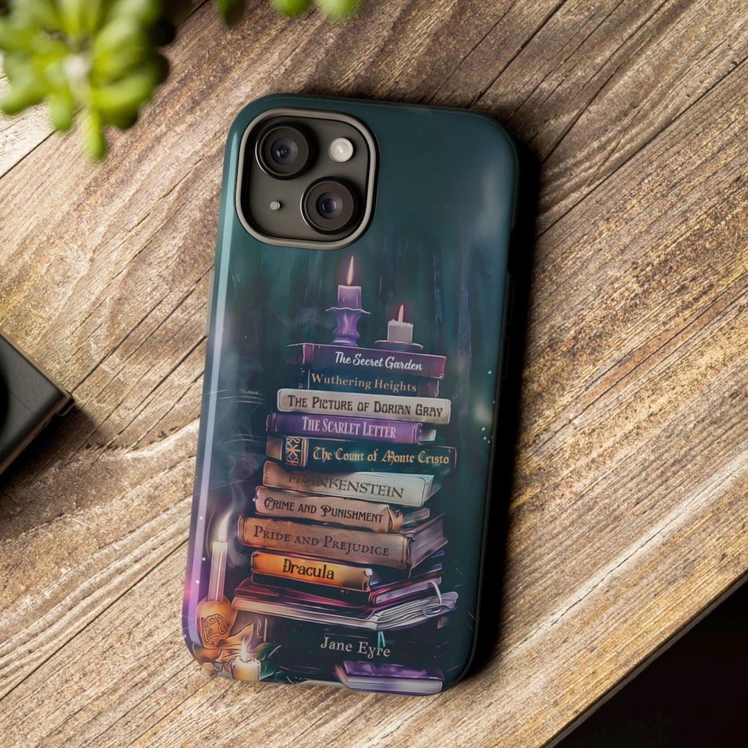 Personalized Favorite Book Phone Case, Custom Bookshelf Fantasy Bookish