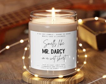 Mr Darcy Book Lover Candle, Funny Book Lover Gift, Pride and Prejudice, Jane Austen Gifts, Book Candle, Bookish Candle, Gift for Reader