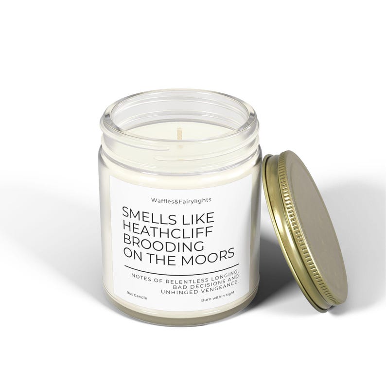 Wuthering Heights Book Lover Candle, Heathcliff Scented Soy Literary Candle, Classic Literature Romance Reader Gift, Emily Bronté Fan Gift image 2